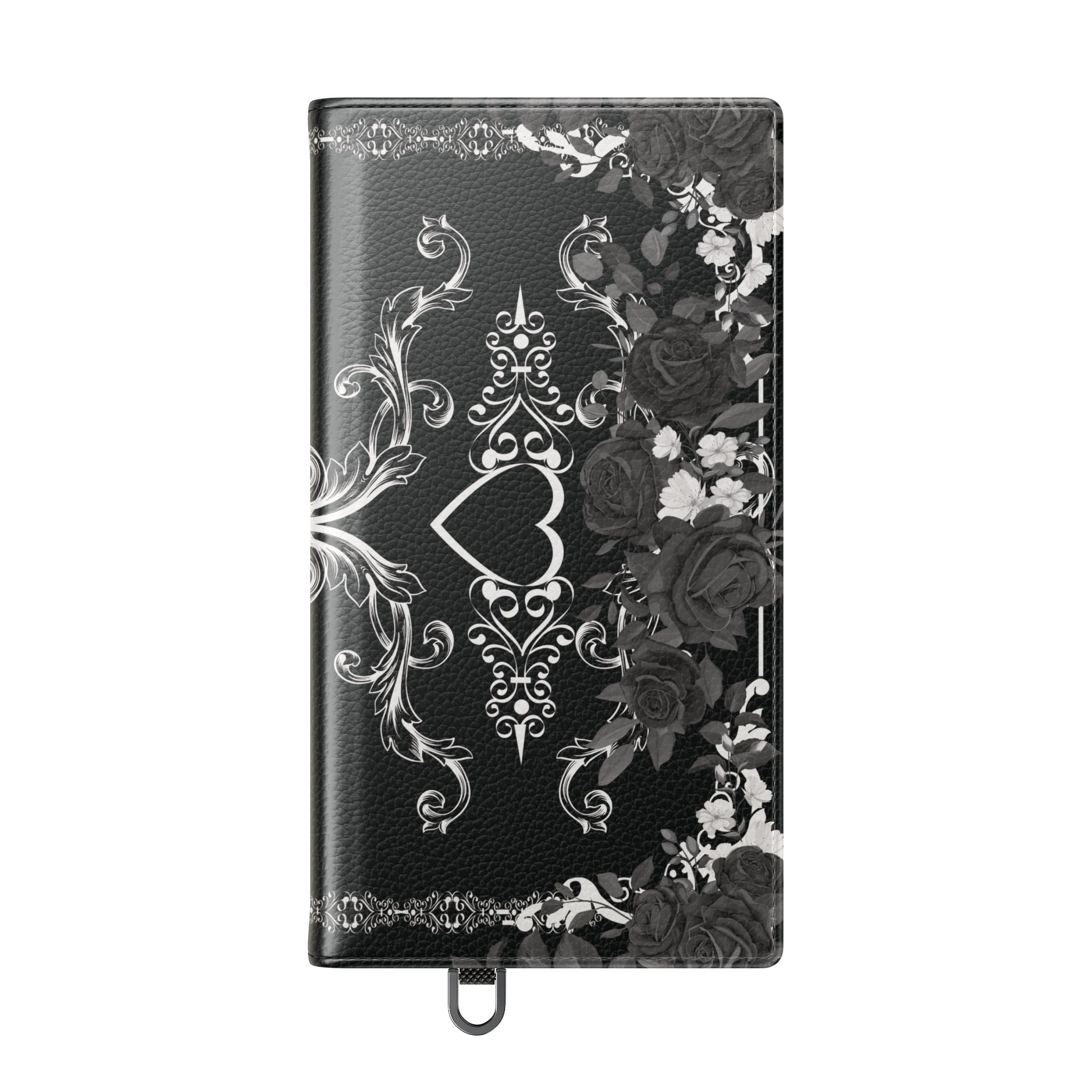 Romantic Goth Wallet Flip Case - Goth Botanical Phone Case