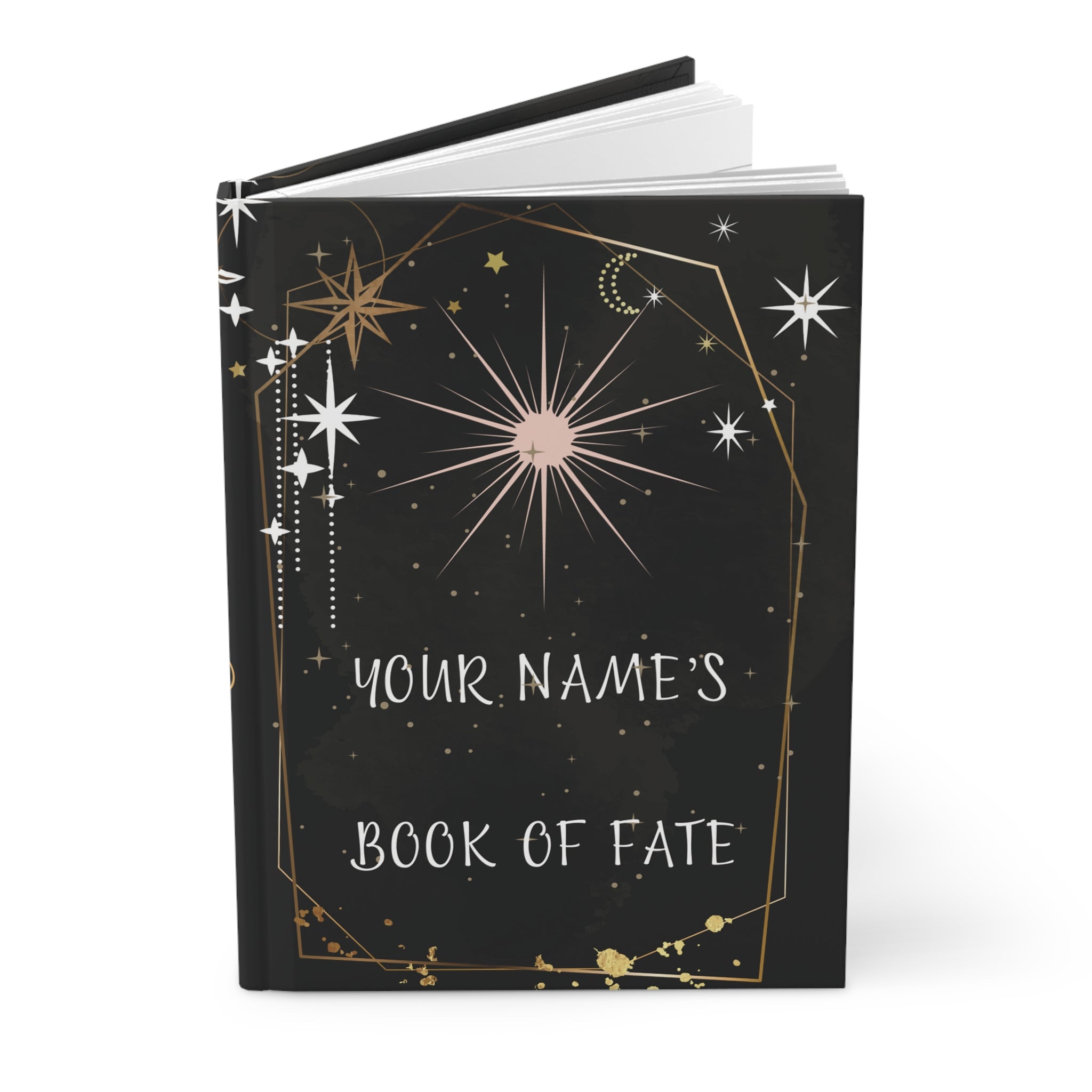 Personalized Book of Fate Journal — Celestial Tarot Hardcover Spell Book