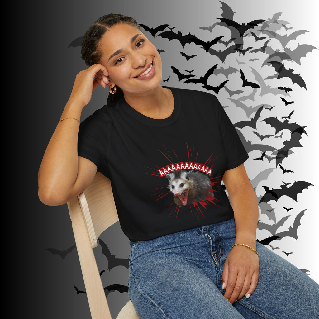 "AAAAAAAAAAAA" Screaming Possum T-Shirt — Edgy Humor Tee