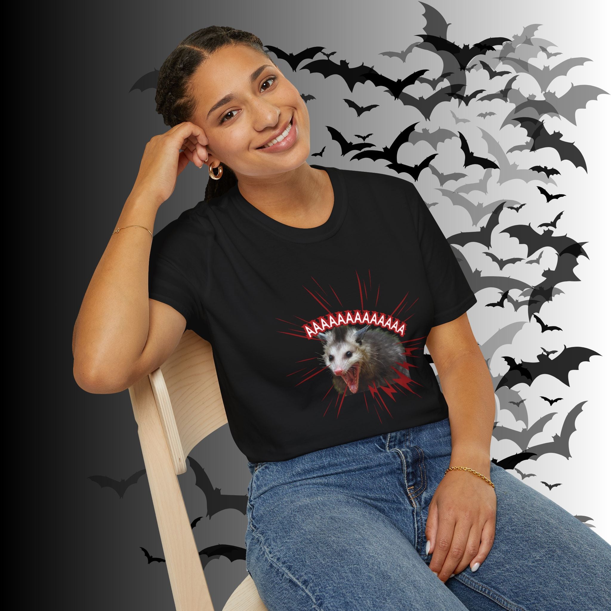 "AAAAAAAAAAAA" Screaming Possum T-Shirt — Edgy Humor Tee