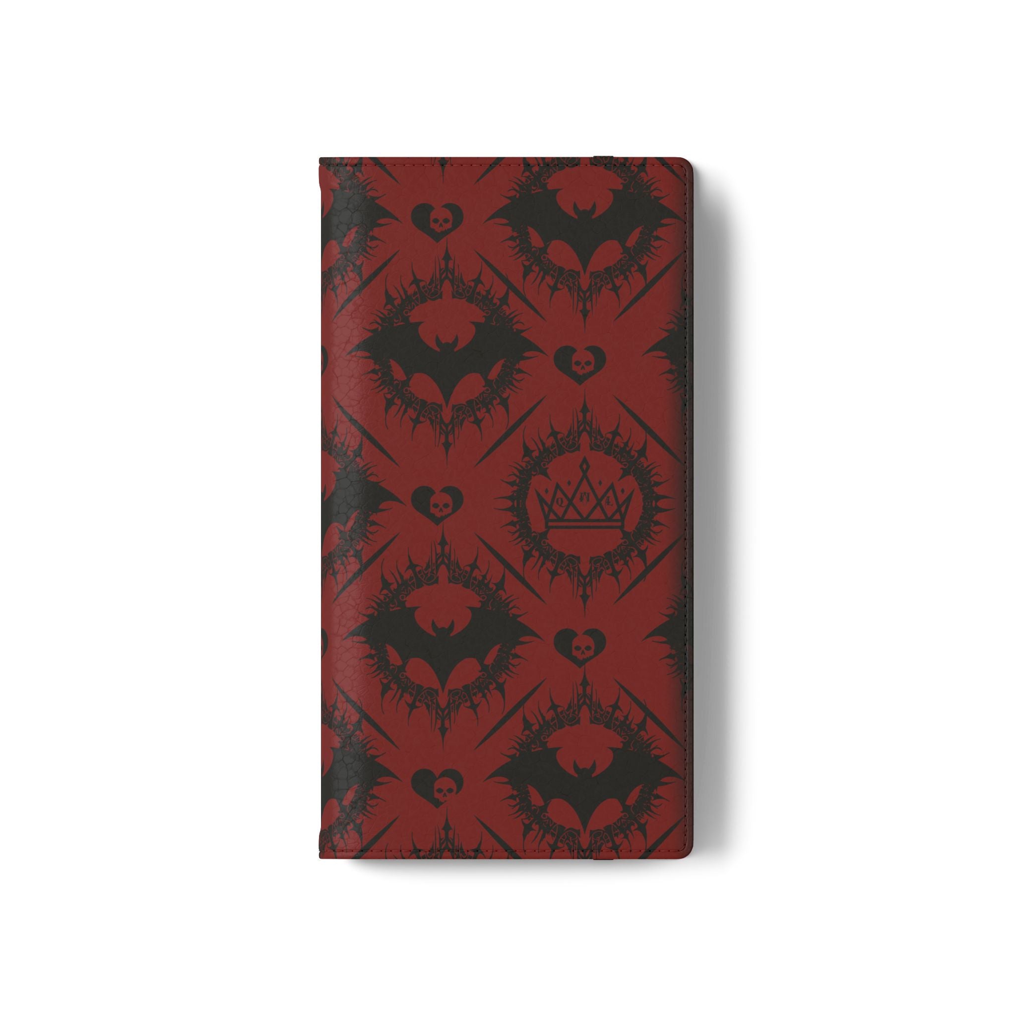 Copy of Gothic Bat Wallet Flip Case - Elegant Goth Phone Wallet - Bat Pattern Flip Case - Gothic Phone Case - Stylish Wallet Phone Case