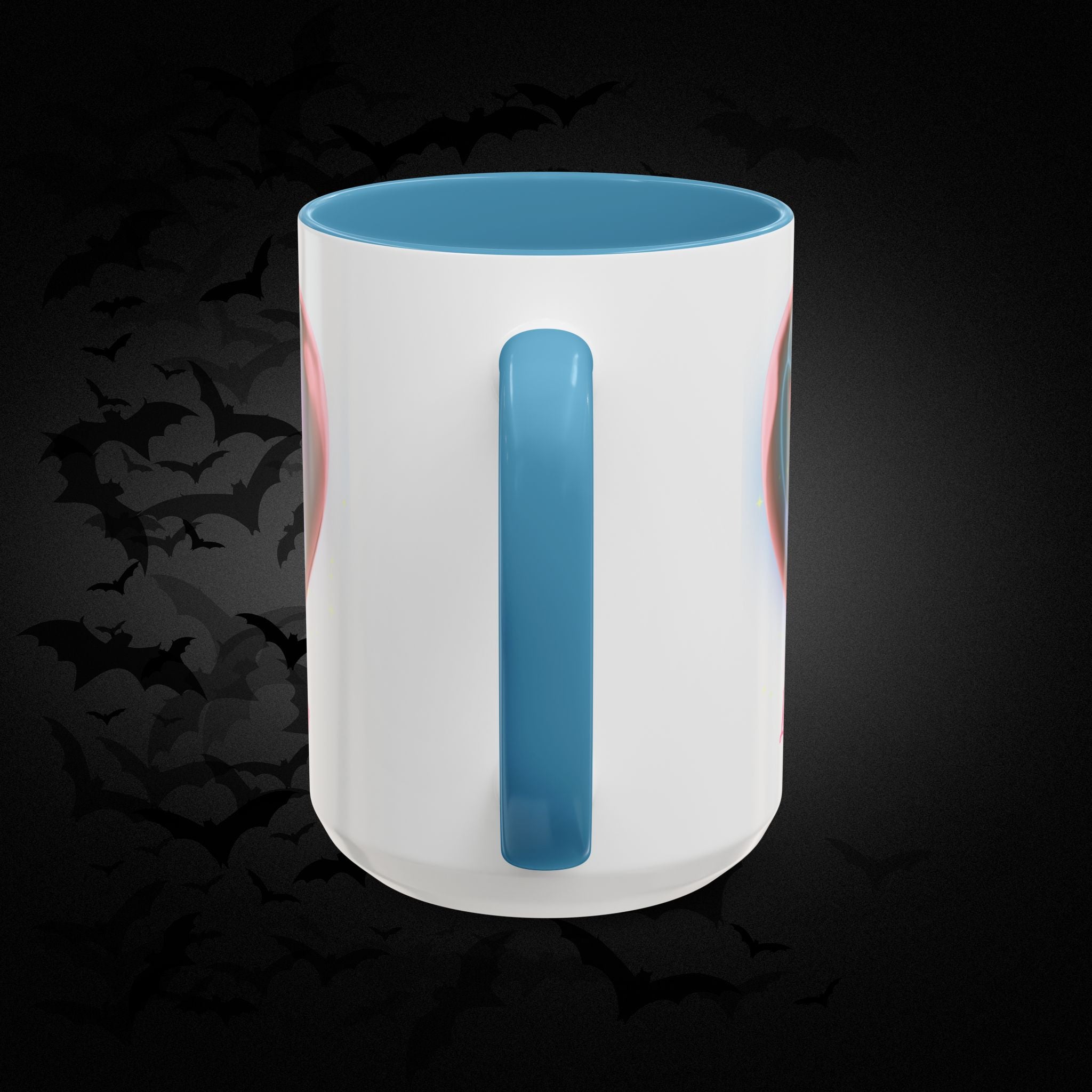 Love You Forever Valloween Coffee Mug — Skeleton Couple Heart Design (11/15oz)