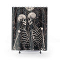 Gothic Skeleton Love Shower Curtain — Dark Romance Valloween Bathroom Decor