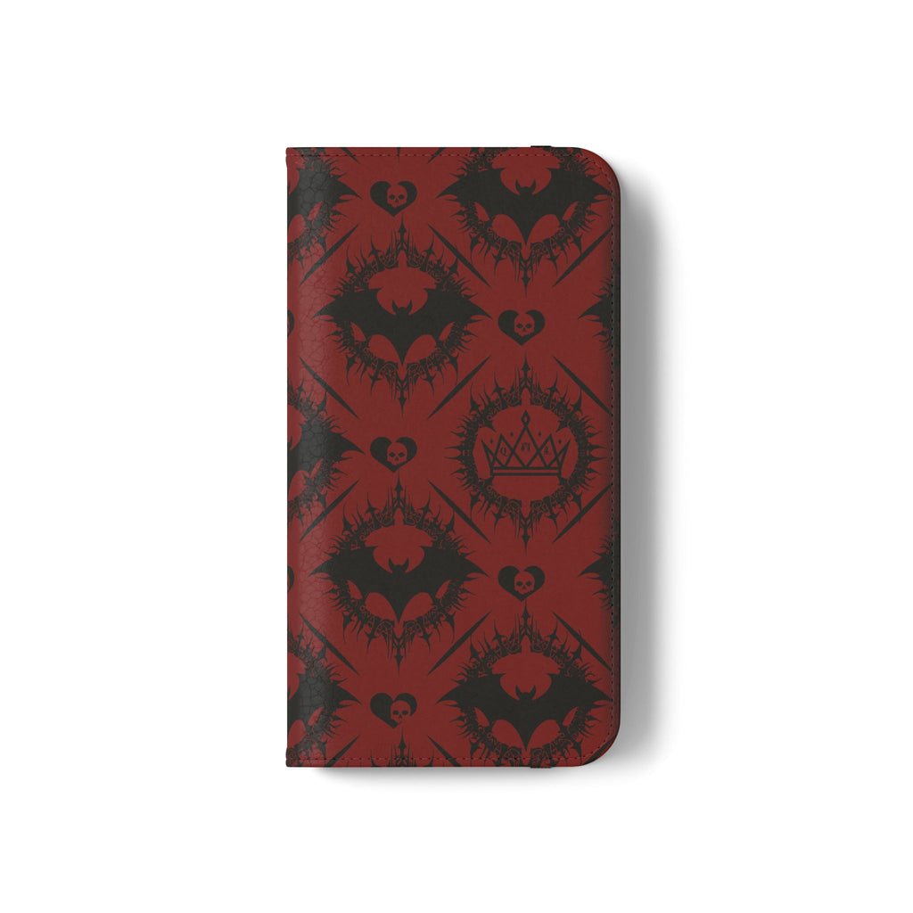 Copy of Gothic Bat Wallet Flip Case - Elegant Goth Phone Wallet - Bat Pattern Flip Case - Gothic Phone Case - Stylish Wallet Phone Case