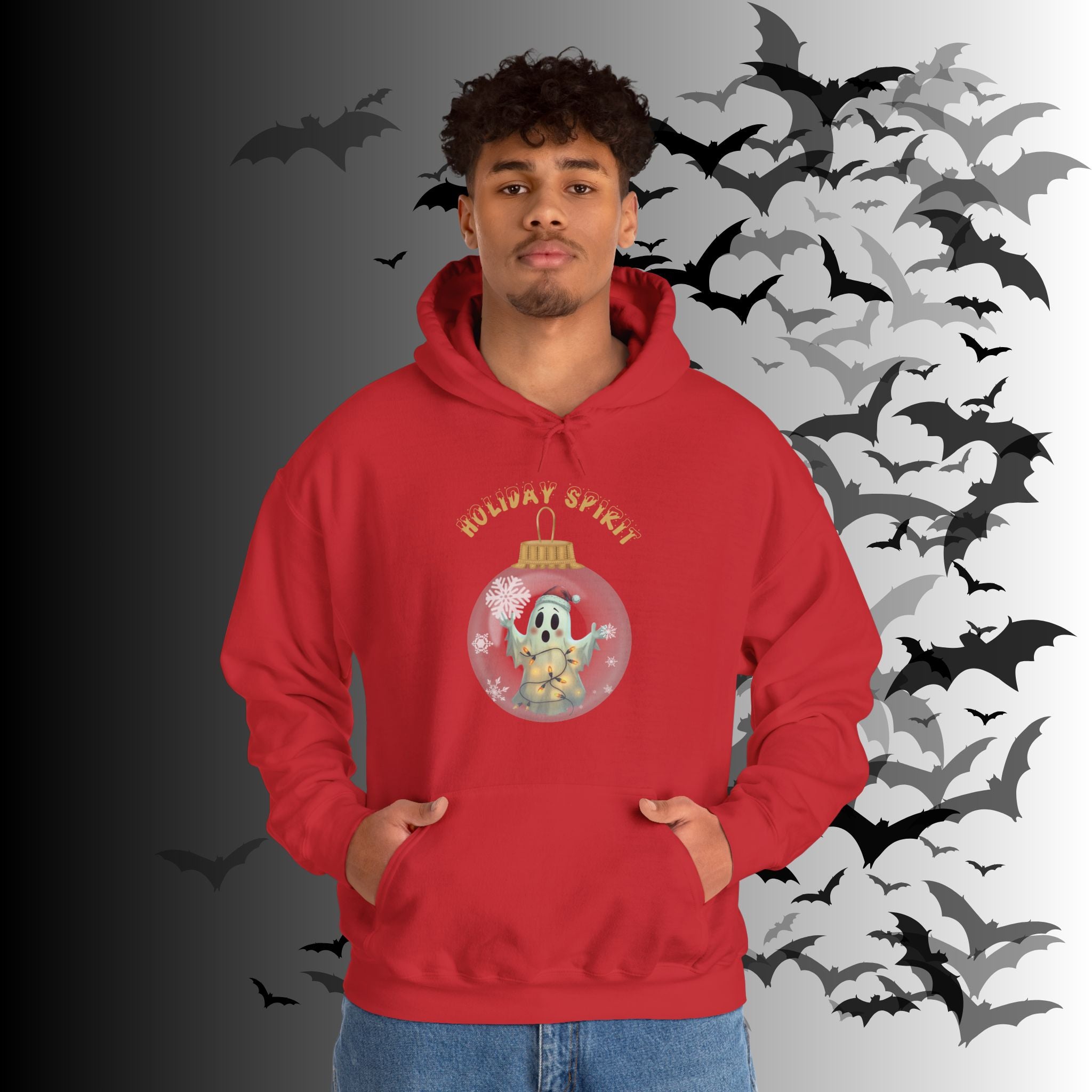 Holiday Spirit Hoodie — Ghost Christmas Ornament Gothmas Pullover