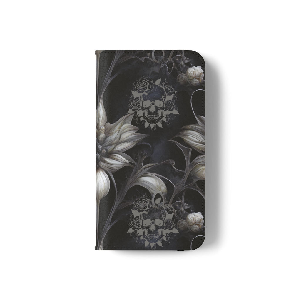 Goth Botanical Flip Wallet Case for iPhone and Samsung Galaxy Phones