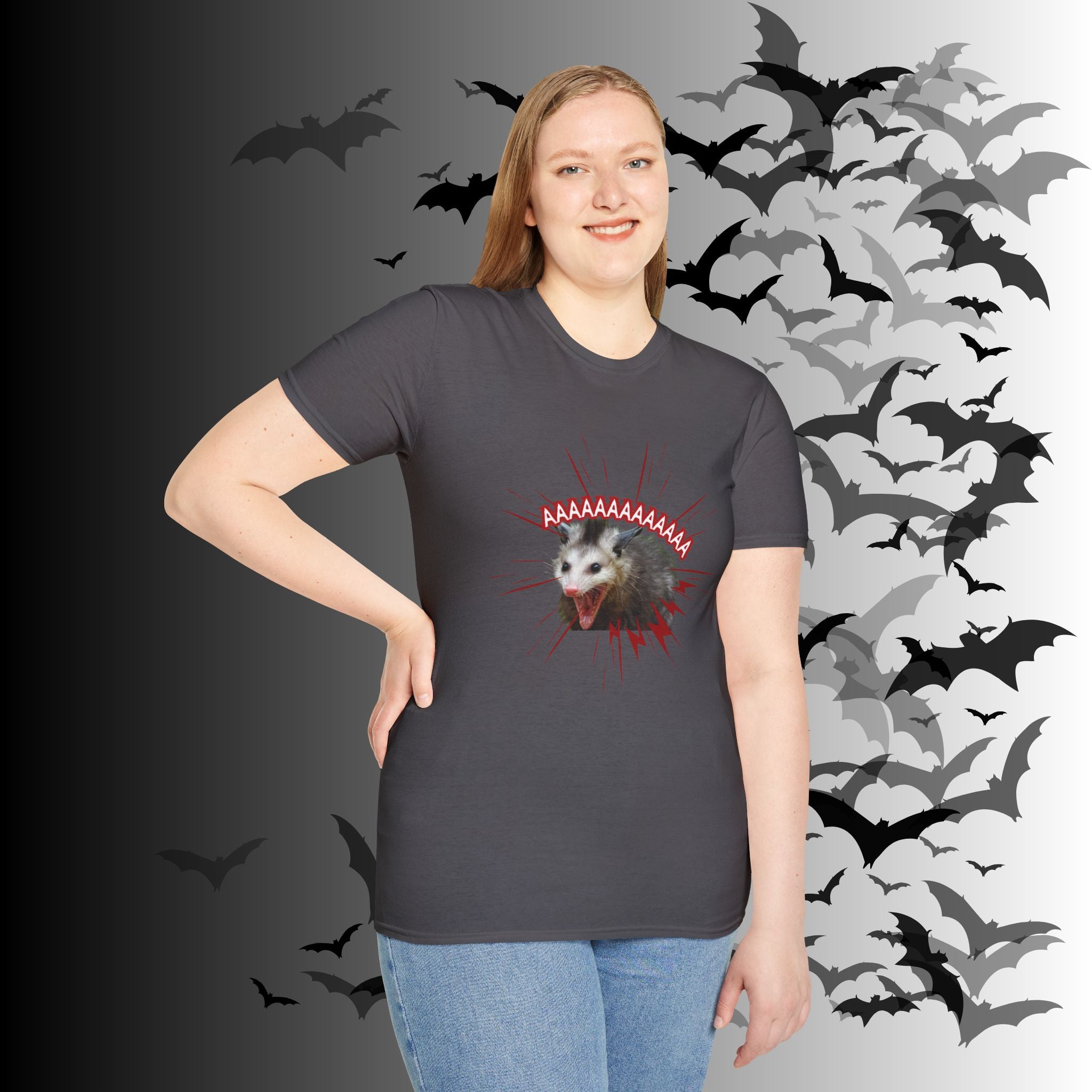 "AAAAAAAAAAAA" Screaming Possum T-Shirt — Edgy Humor Tee