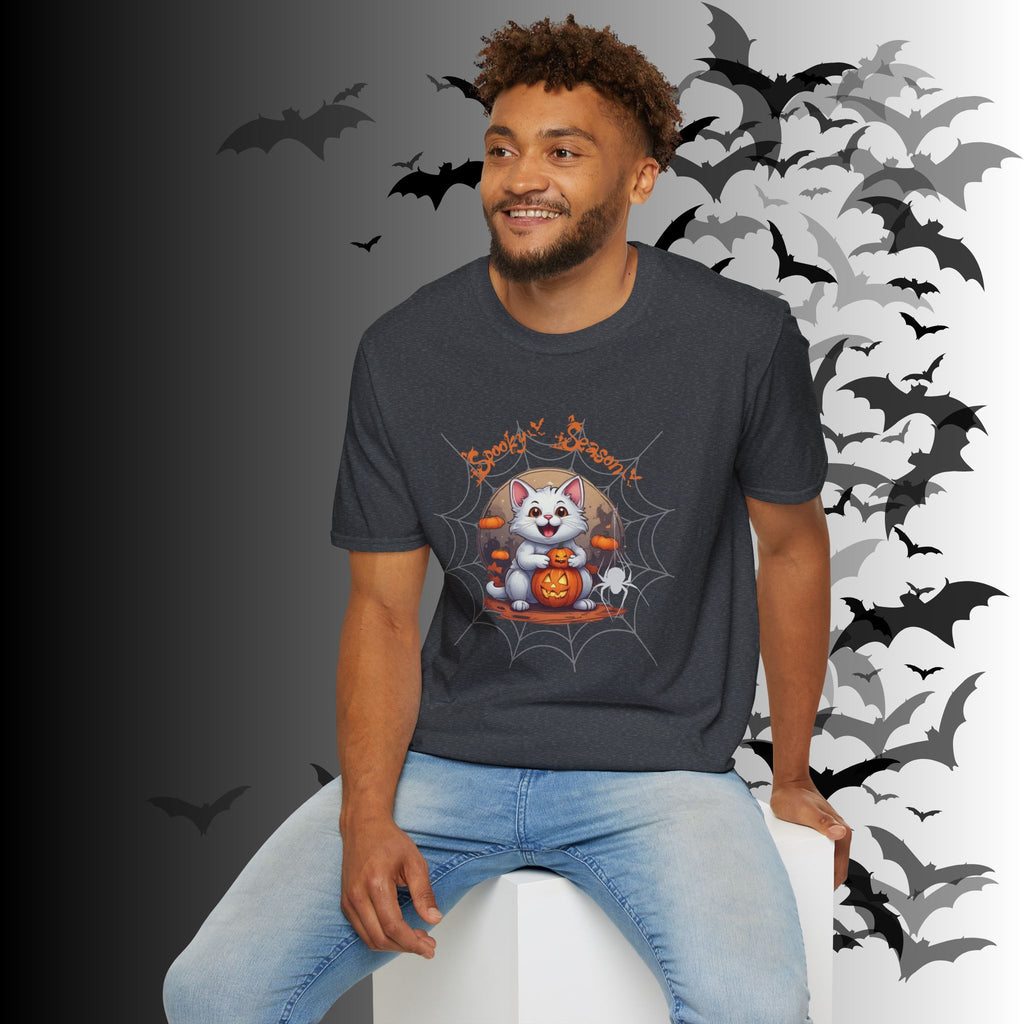 Spooky Season Kawaii Cat Halloween T-Shirt — Cat Lover Tee