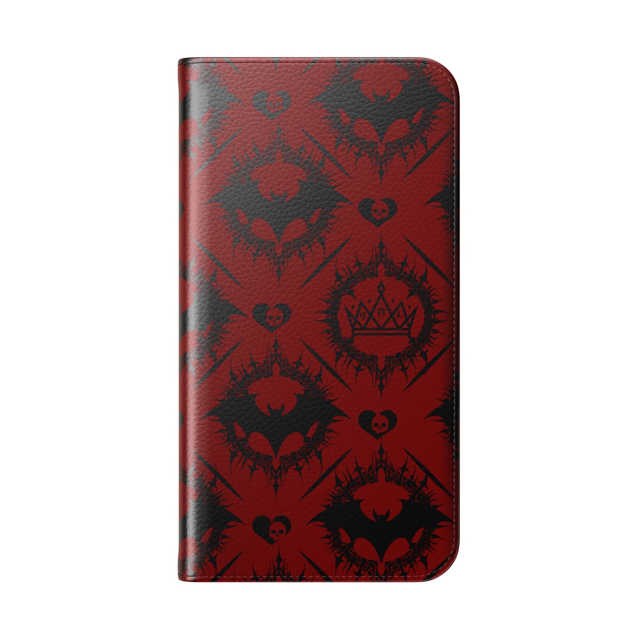 Copy of Gothic Bat Wallet Flip Case - Elegant Goth Phone Wallet - Bat Pattern Flip Case - Gothic Phone Case - Stylish Wallet Phone Case