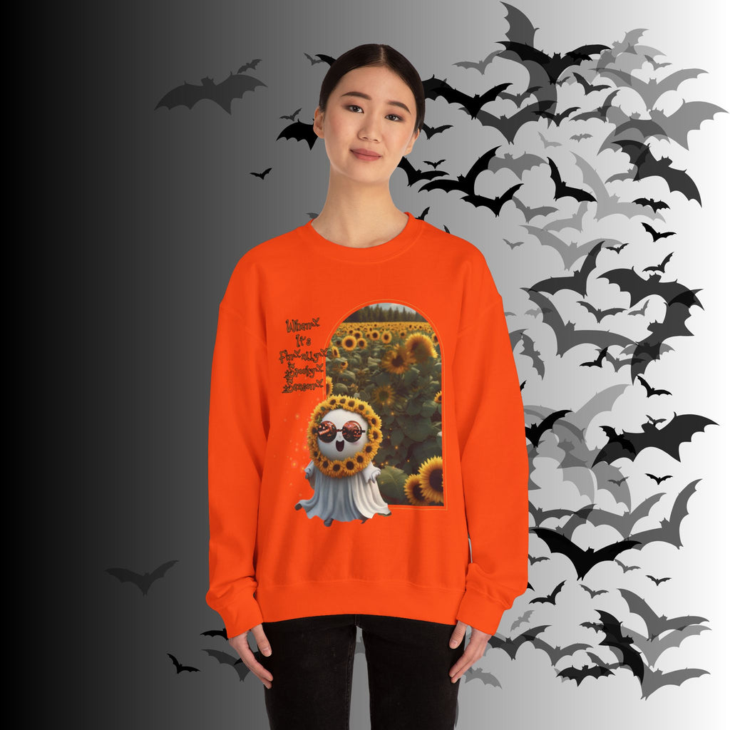 Summerween Ghost Crewneck Sweatshirt — When It's Finally Spooky Season