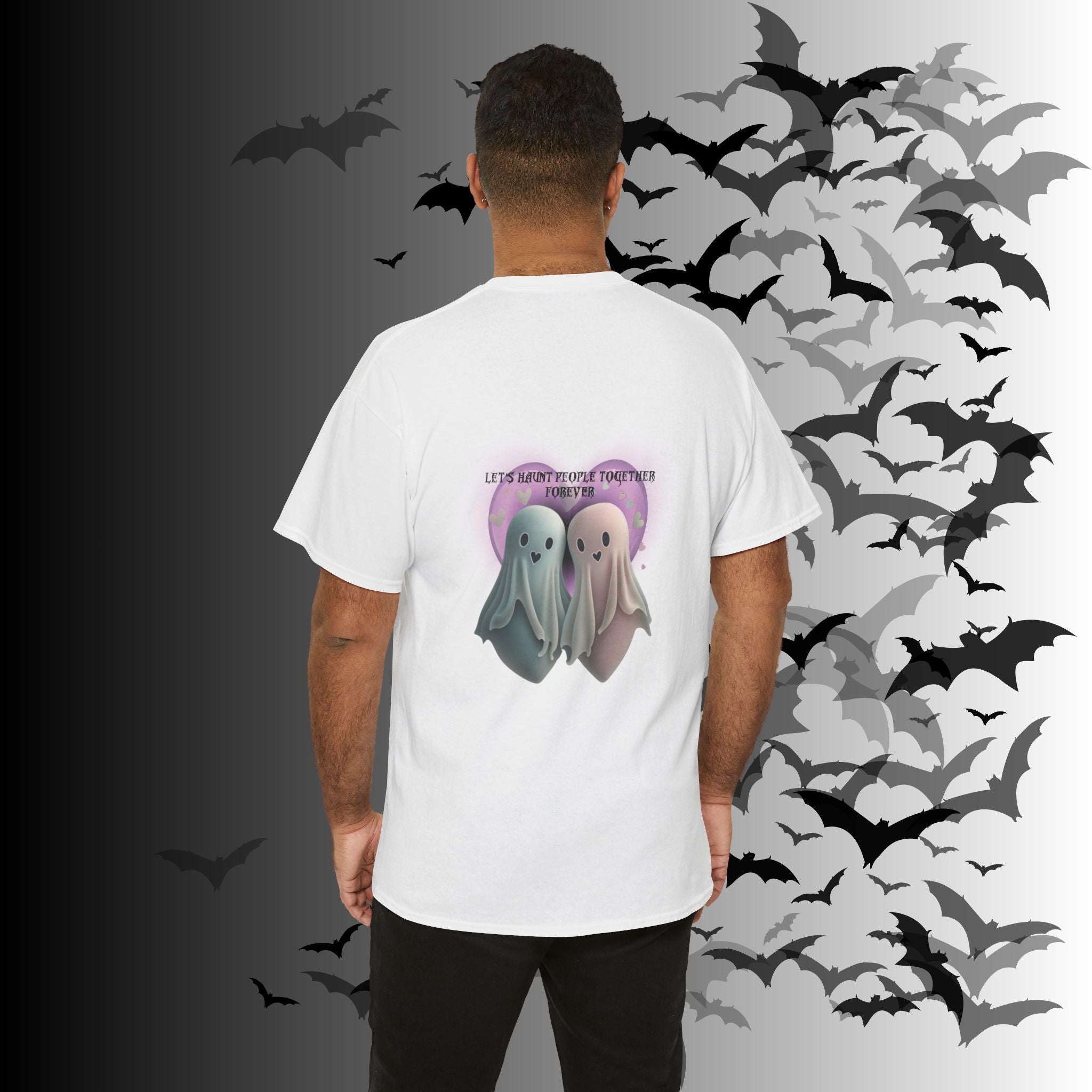 "Let's Haunt People Together Forever" Ghost Couples T-Shirt — Matching Halloween Tee