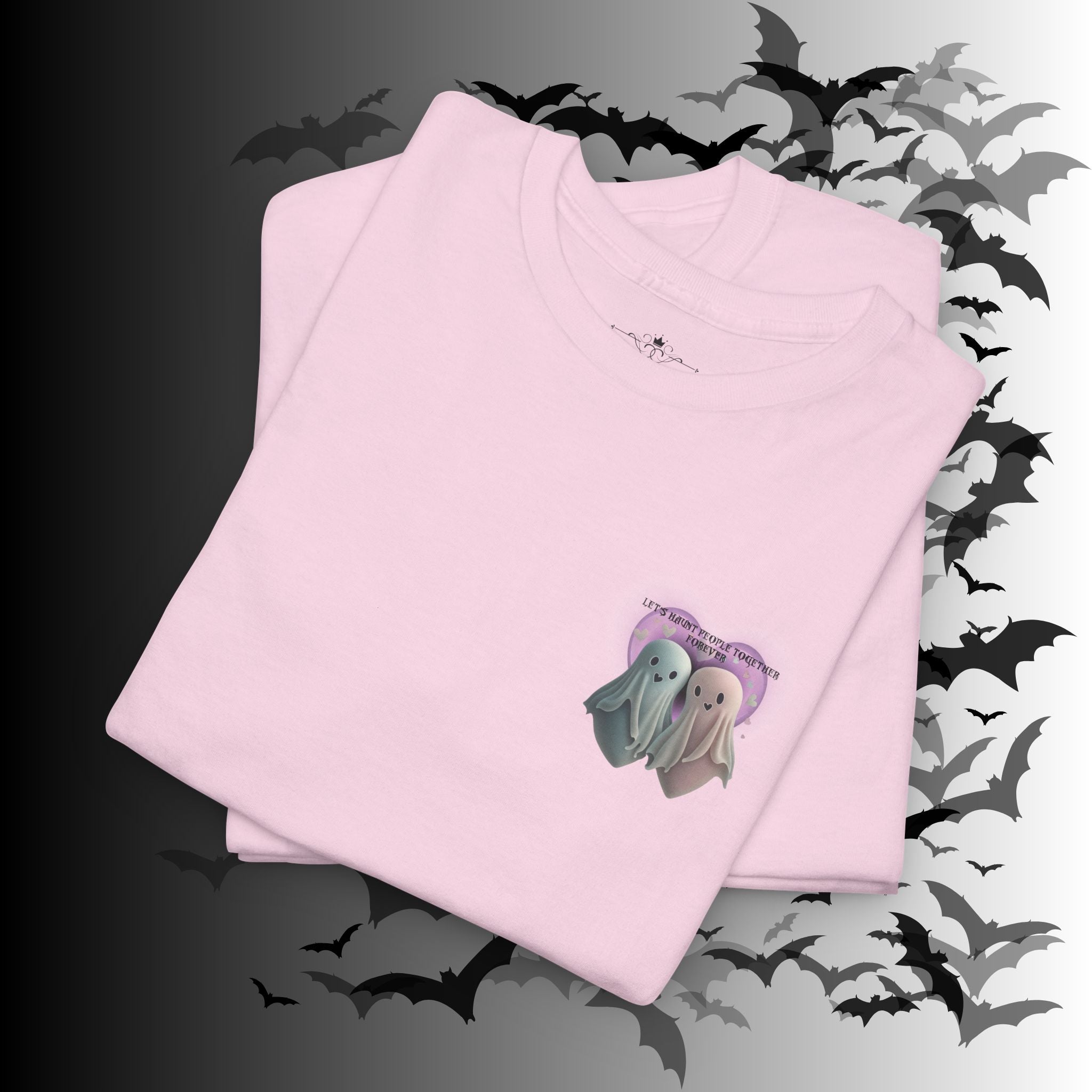 "Let's Haunt People Together Forever" Ghost Couples T-Shirt — Matching Halloween Tee