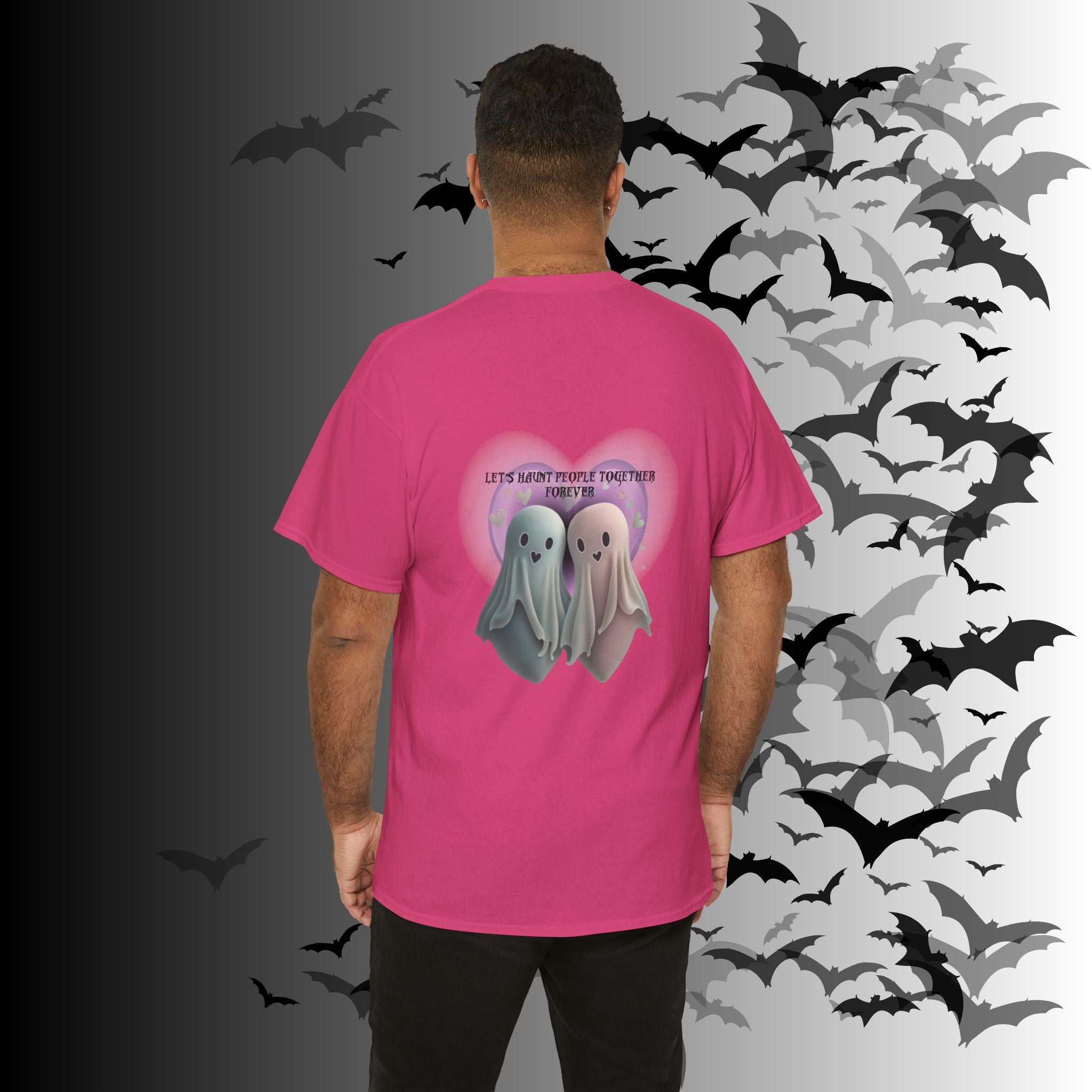 "Let's Haunt People Together Forever" Ghost Couples T-Shirt — Matching Halloween Tee