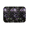 Gothic Purple Skull Bath Mat — Dark Floral Rose Bathroom Decor