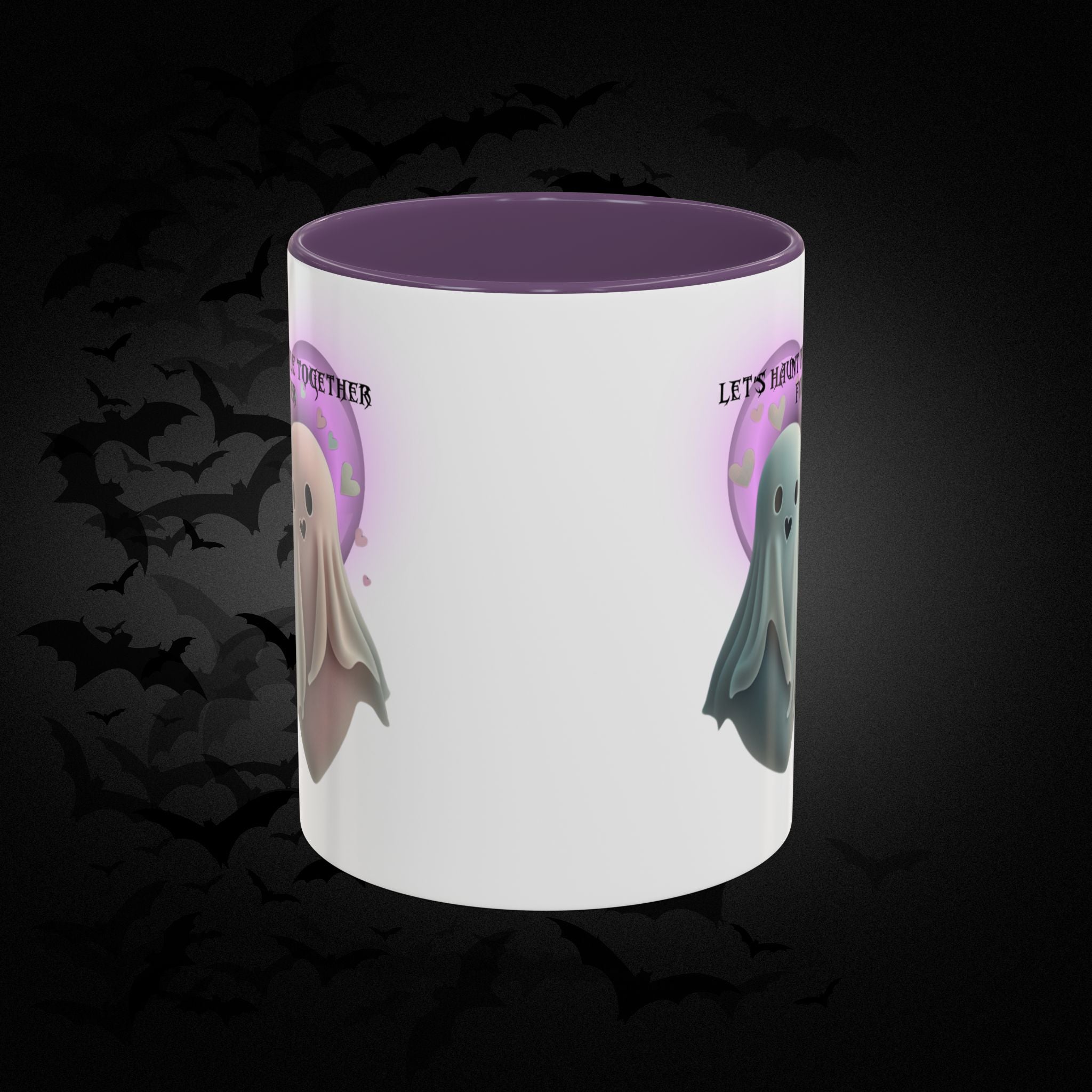 Let's Haunt People Together Forever Coffee Mug — Valloween Ghost Couple Accent Mug