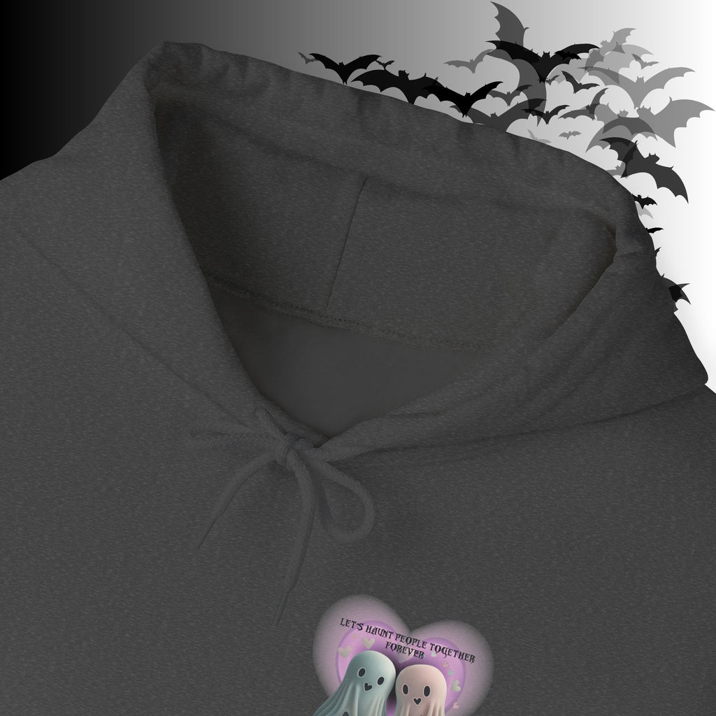 Let's Haunt People Together Forever Hoodie — Gothic Valentine's Couples Ghost