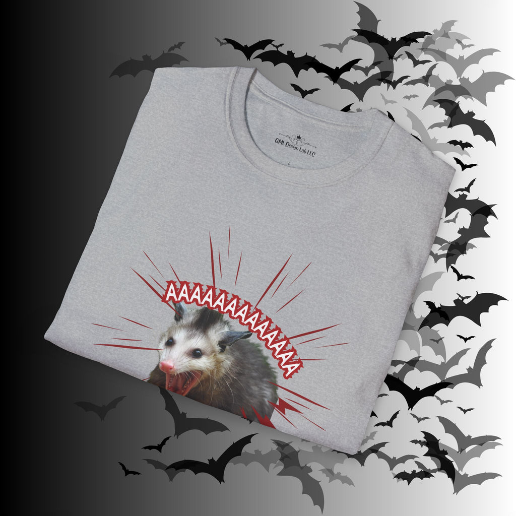 "AAAAAAAAAAAA" Screaming Possum T-Shirt — Edgy Humor Tee
