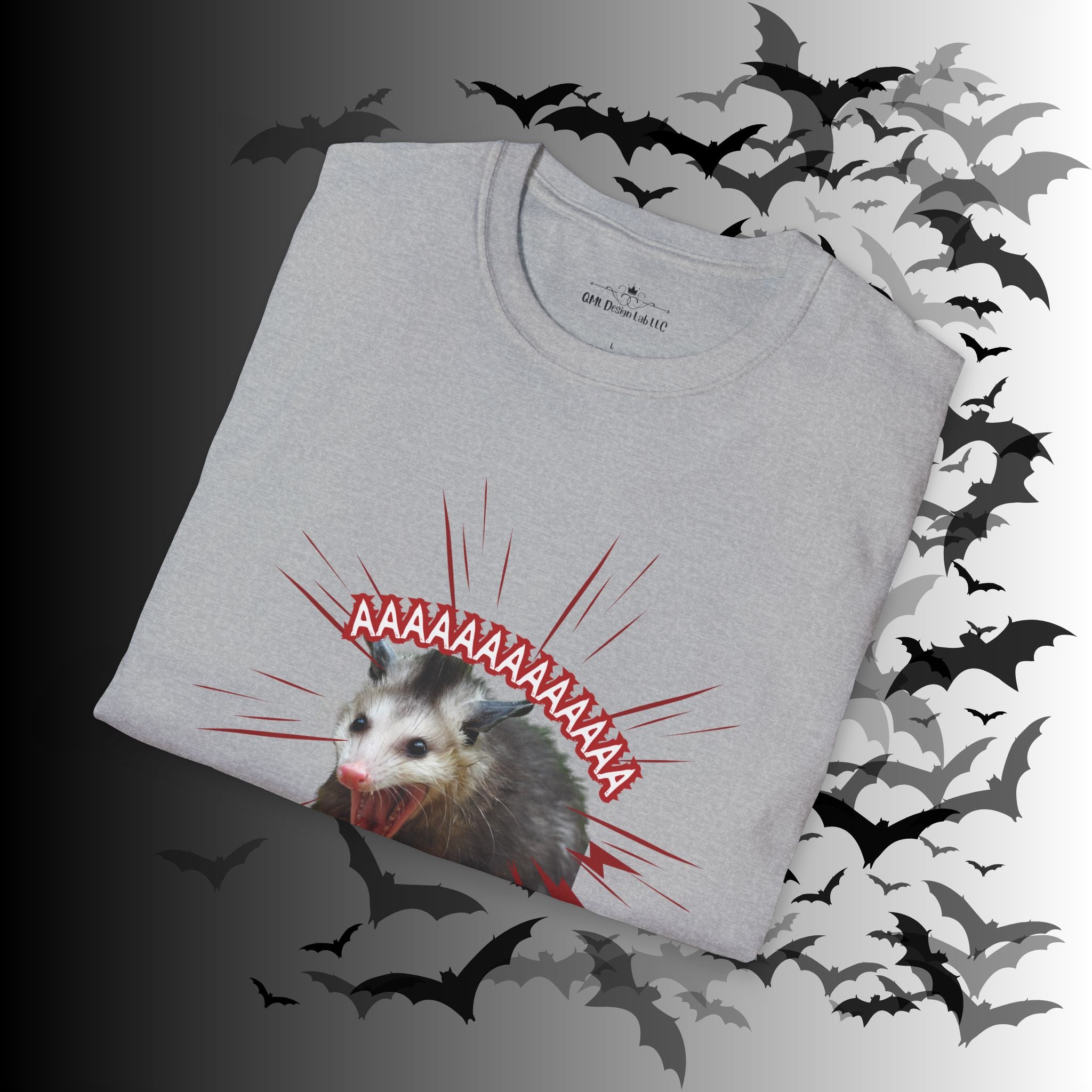 "AAAAAAAAAAAA" Screaming Possum T-Shirt — Edgy Humor Tee