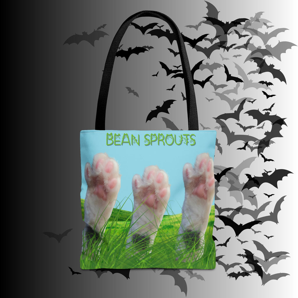 "Bean Sprouts" Cat Paws Tote Bag — Funny Cat Lover Gift