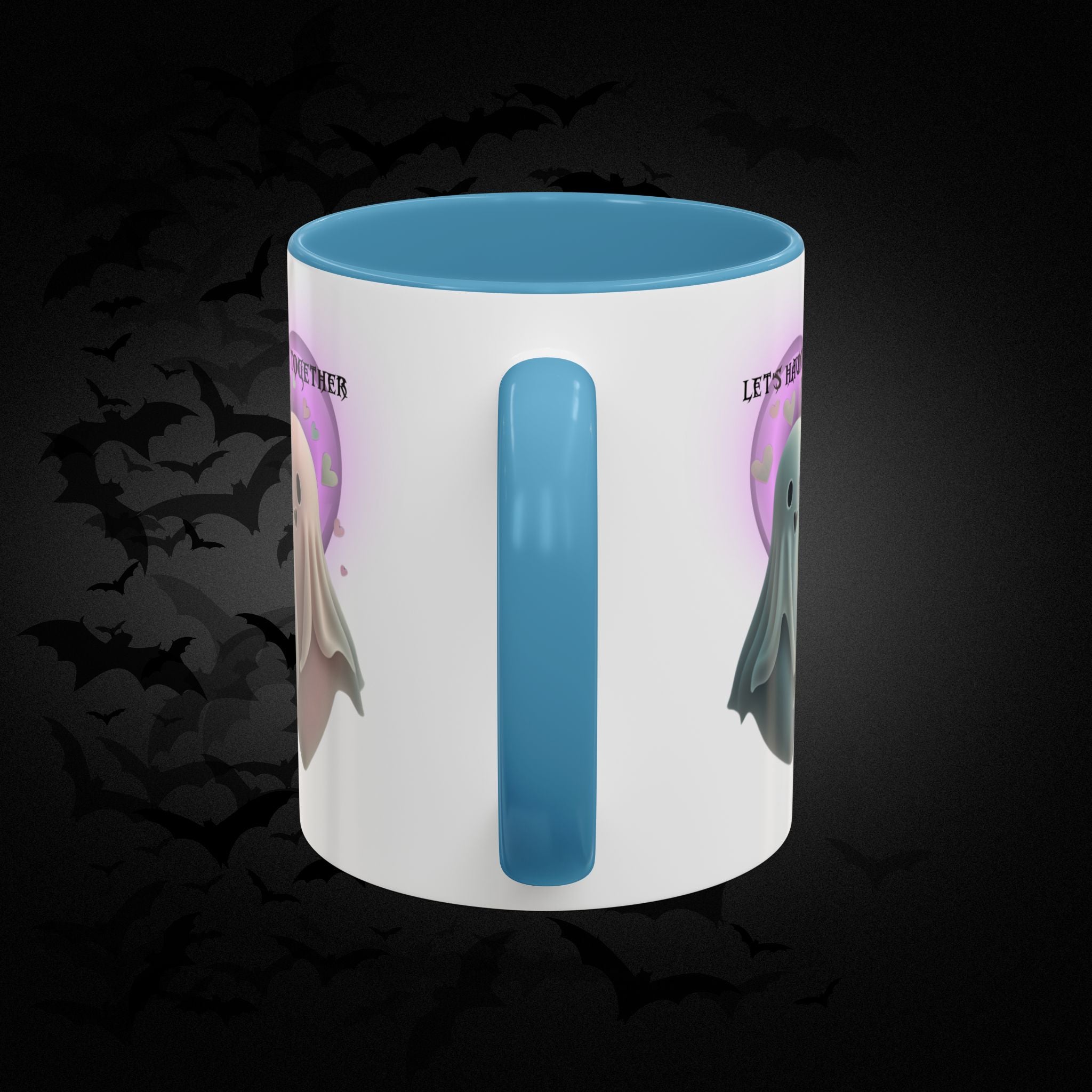 Let's Haunt People Together Forever Coffee Mug — Valloween Ghost Couple Accent Mug