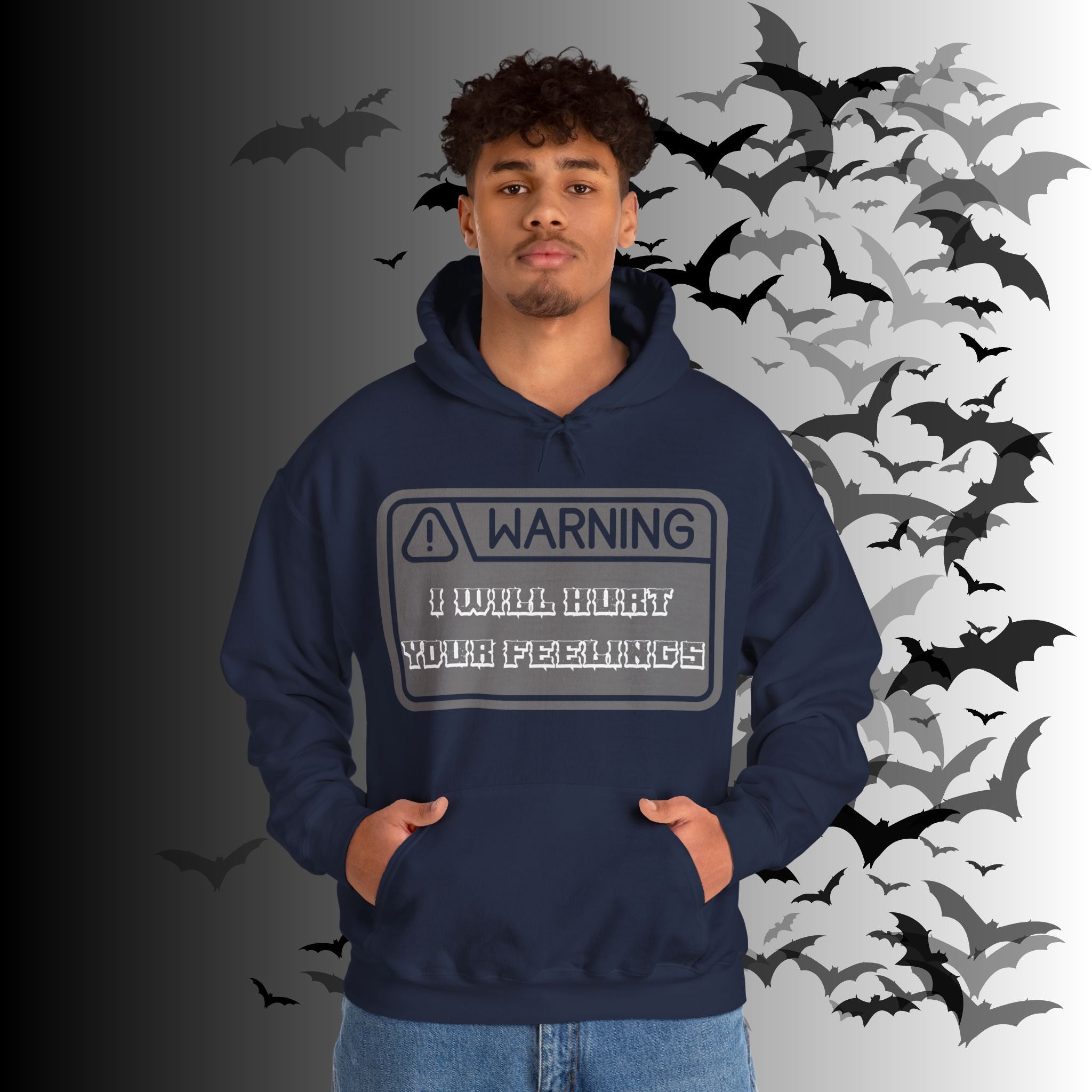 Warning I Will Hurt Your Feelings Hoodie — Funny Gothic Attitude Pullover