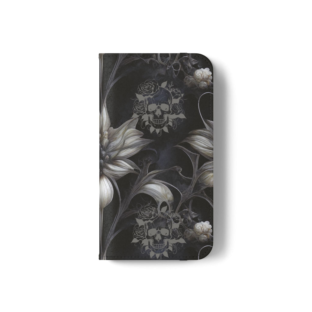 Goth Botanical Flip Wallet Case for iPhone and Samsung Galaxy Phones