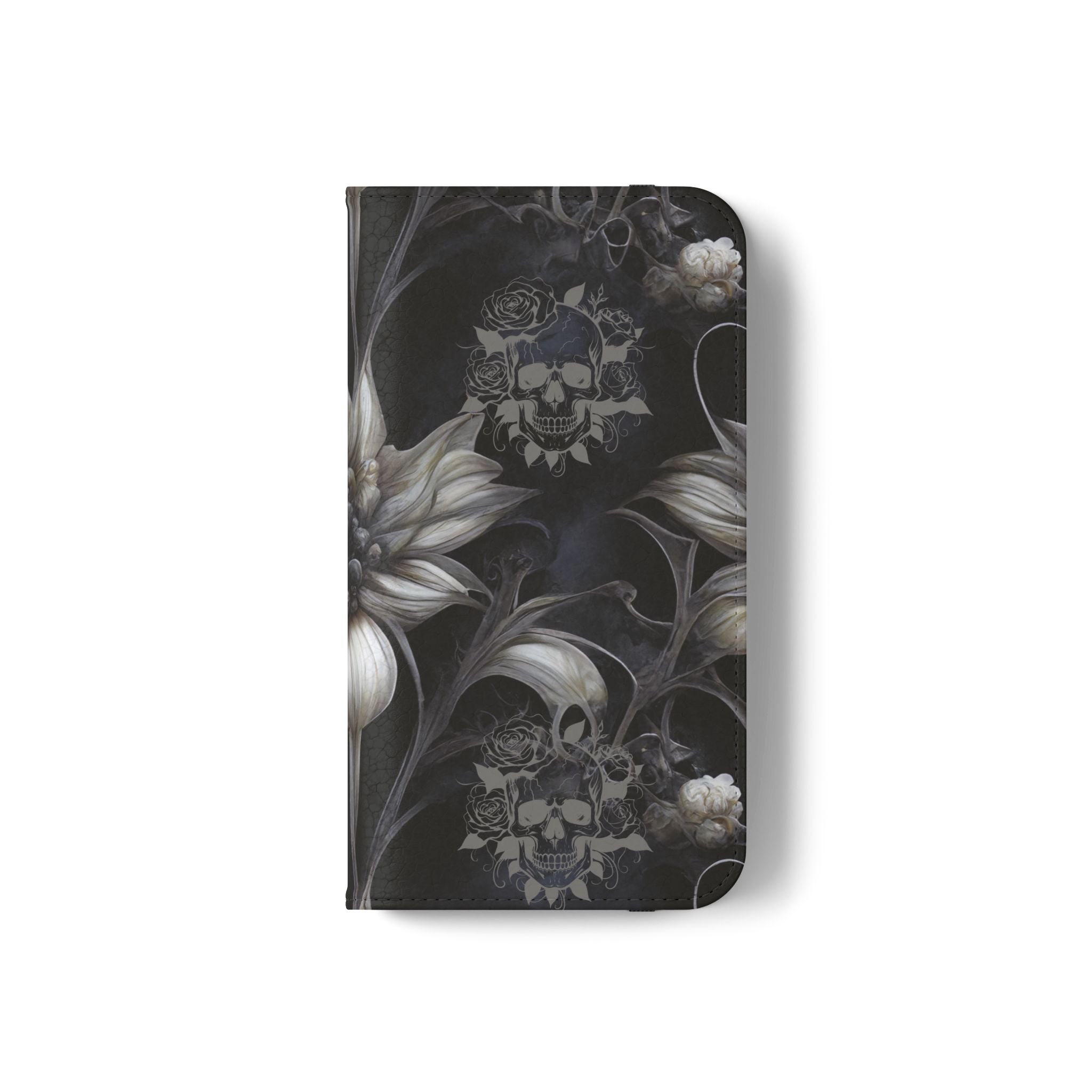 Goth Botanical Flip Wallet Case for iPhone and Samsung Galaxy Phones