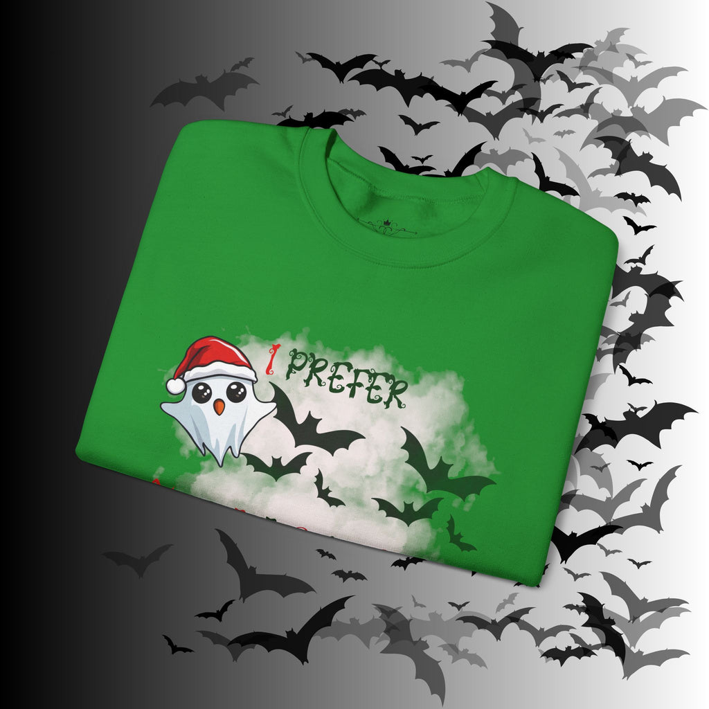 I Prefer Halloween Ghost Crewneck Sweatshirt — Kawaii Gothic Christmas