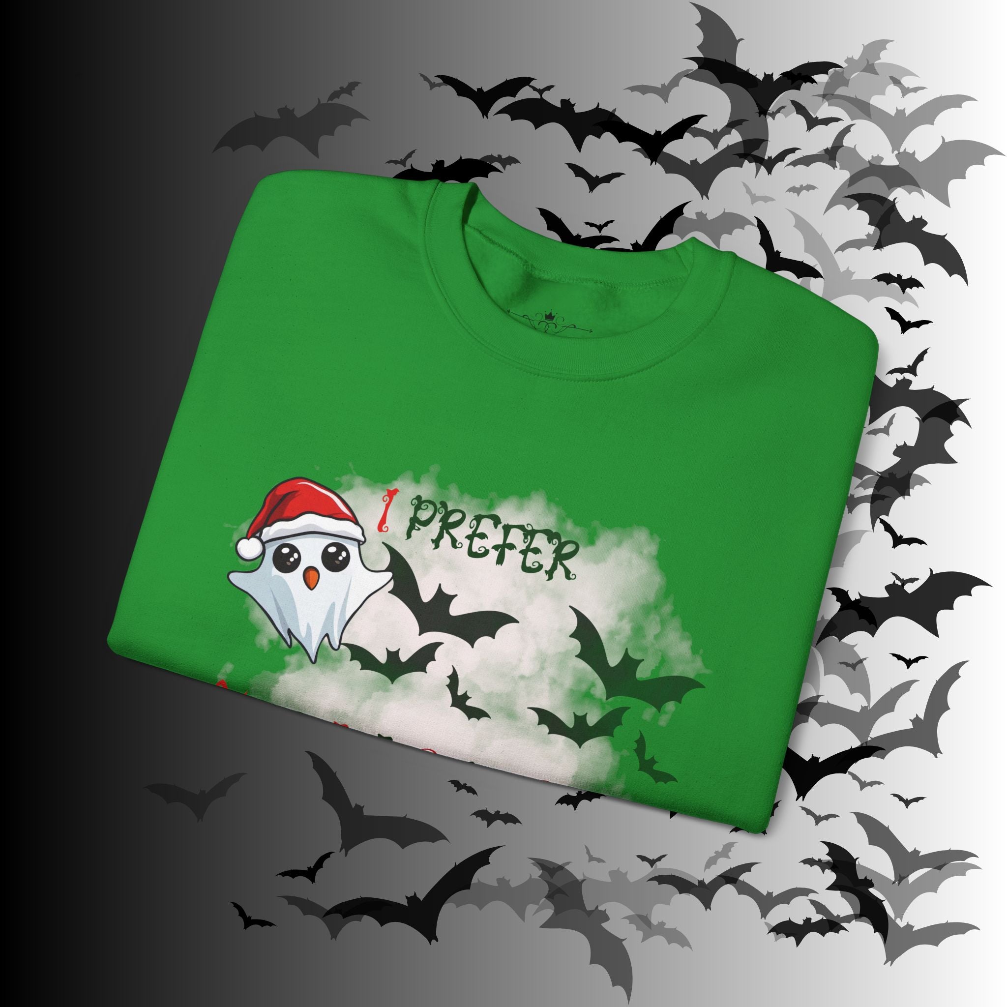 I Prefer Halloween Ghost Crewneck Sweatshirt — Kawaii Gothic Christmas