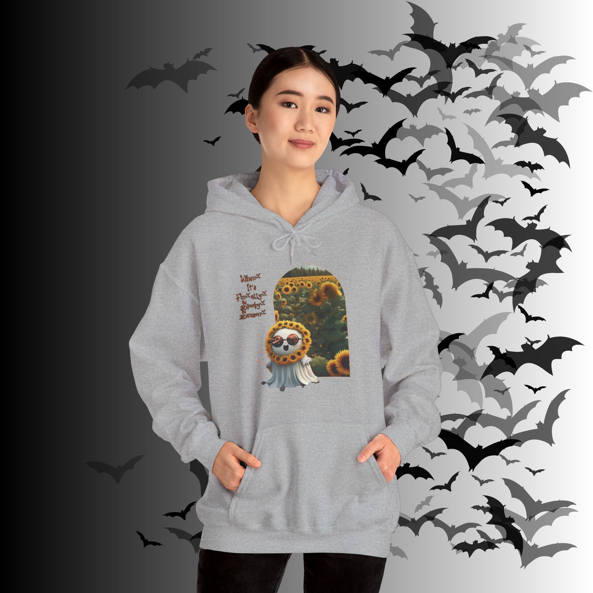 Summerween Ghost Hoodie — When It's Finally Spooky Season Pullover