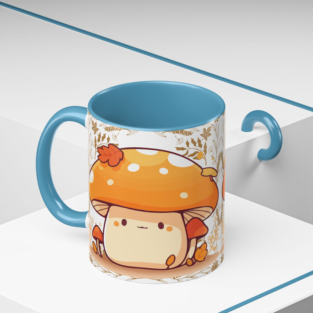 Autumn Mushroom Cute Coffee Mug — Fall Kawaii Accent Mug (11/15oz)