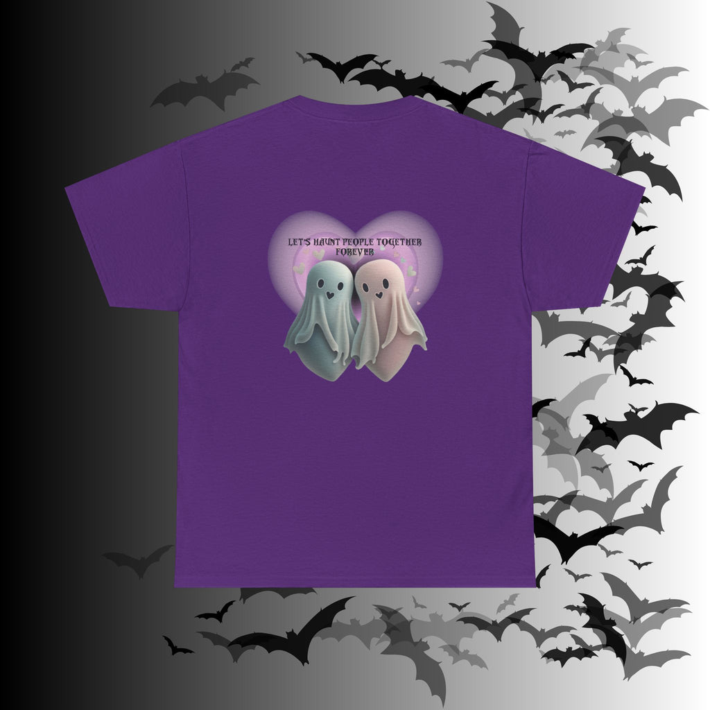 "Let's Haunt People Together Forever" Ghost Couples T-Shirt — Matching Halloween Tee