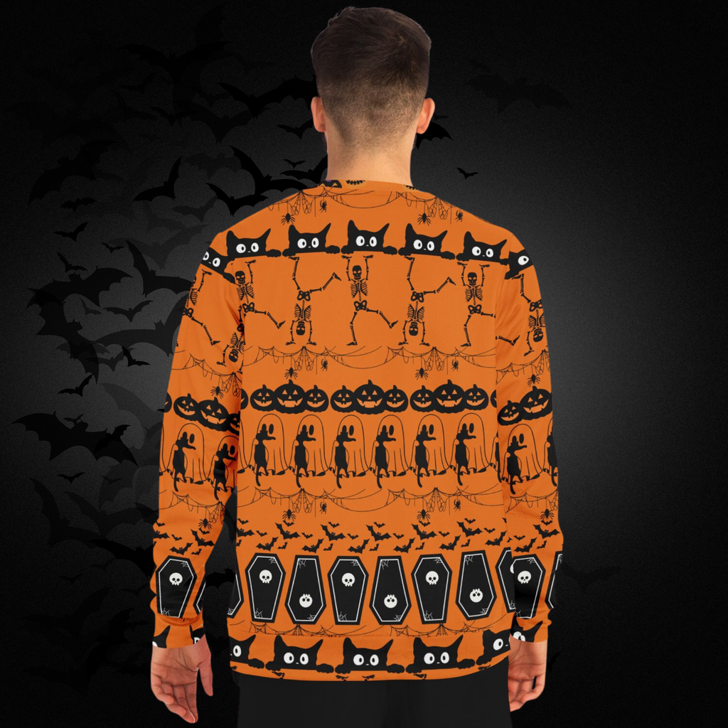 Ugly Halloween All Over Print Sweater – Orange