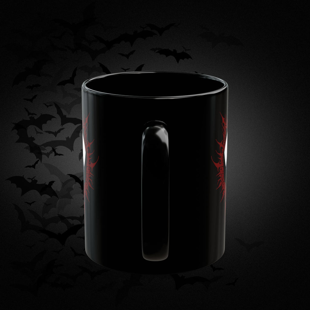 Raven Heart Gothic Coffee Mug — Dark Romance Corvid Design