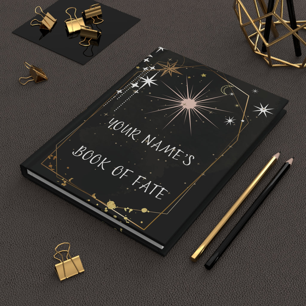 Personalized Book of Fate Journal — Celestial Tarot Hardcover Spell Book