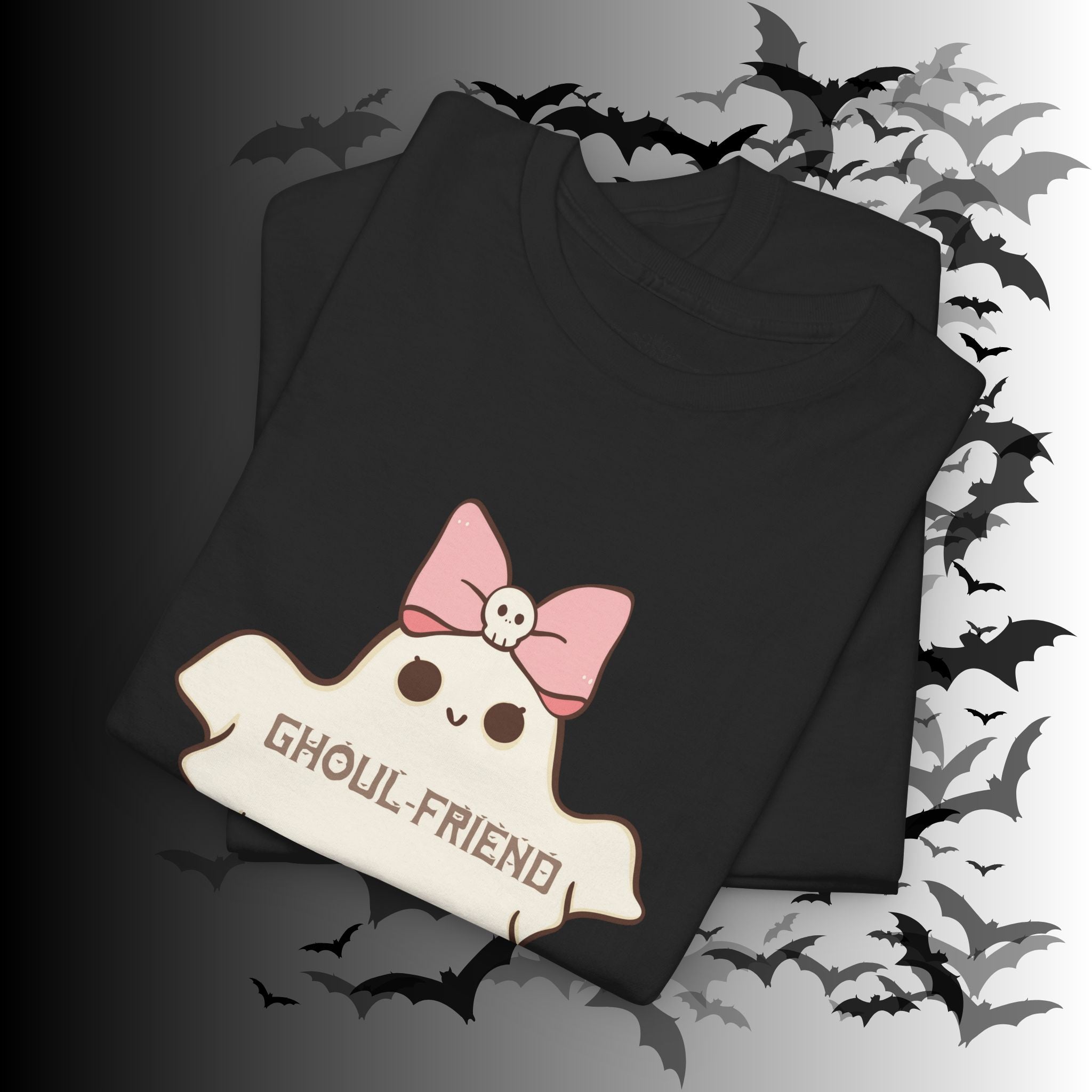 "Ghoul-Friend & Boo-Friend" Matching Ghost Couples T-Shirt — Halloween Matching Tee