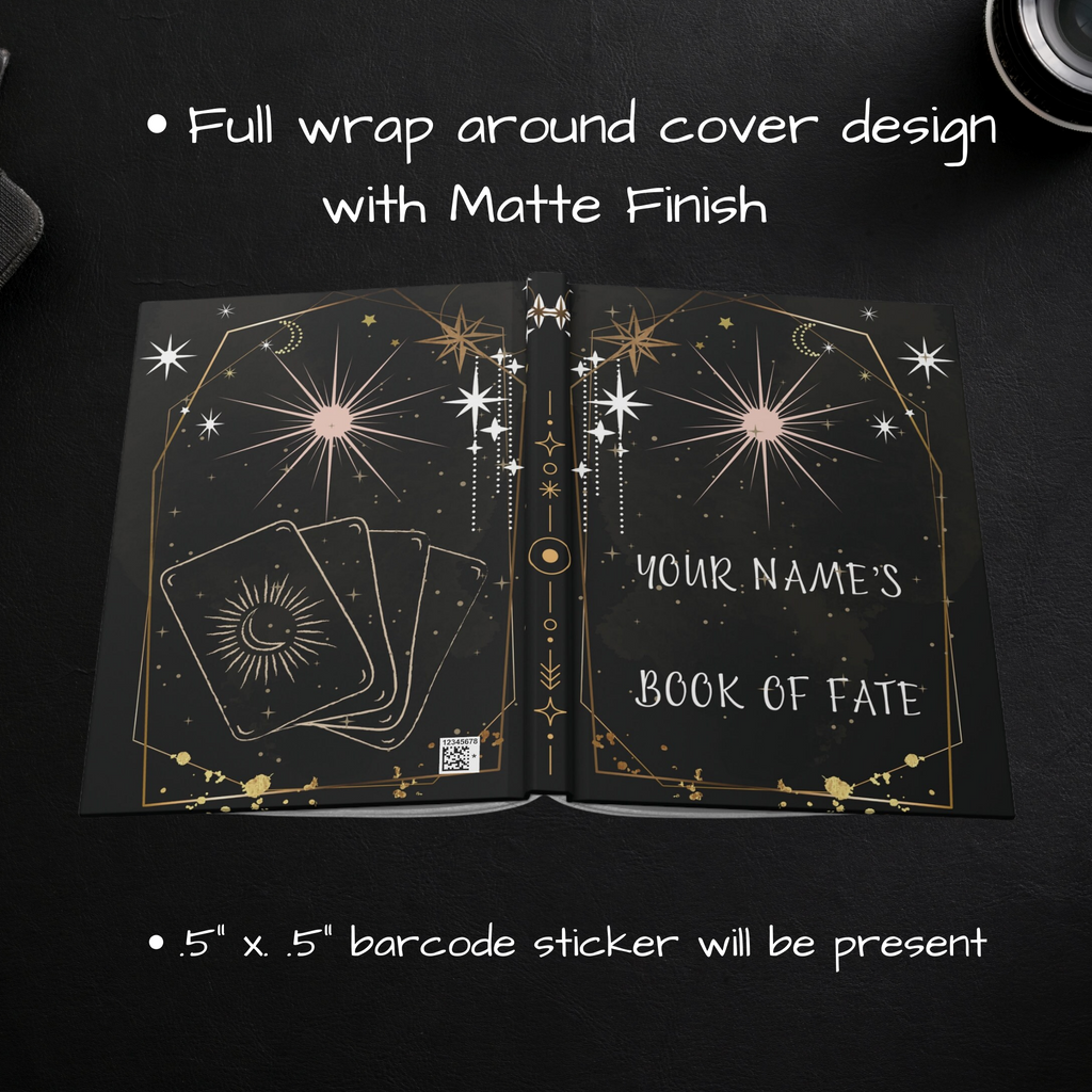 Personalized Book of Fate Journal — Celestial Tarot Hardcover Spell Book