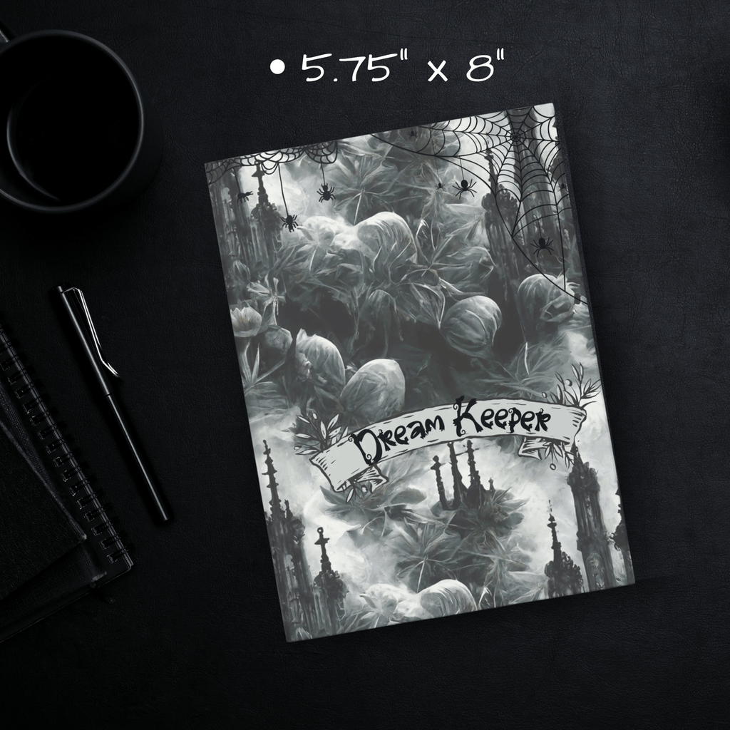 Dream Keeper Journal — Gothic Spider Web Botanical Hardcover Spell Book
