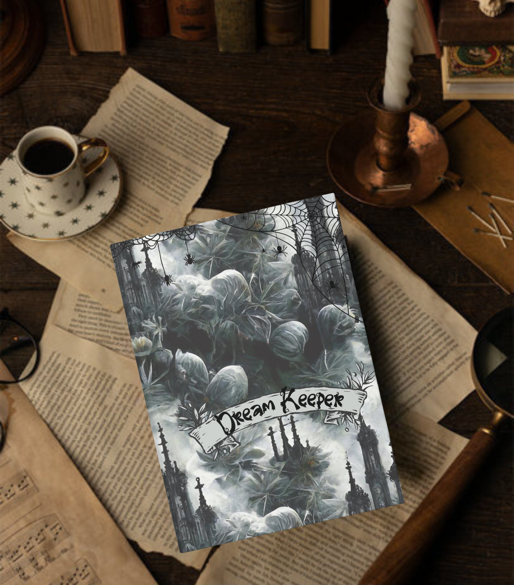 Dream Keeper Journal — Gothic Spider Web Botanical Hardcover Spell Book