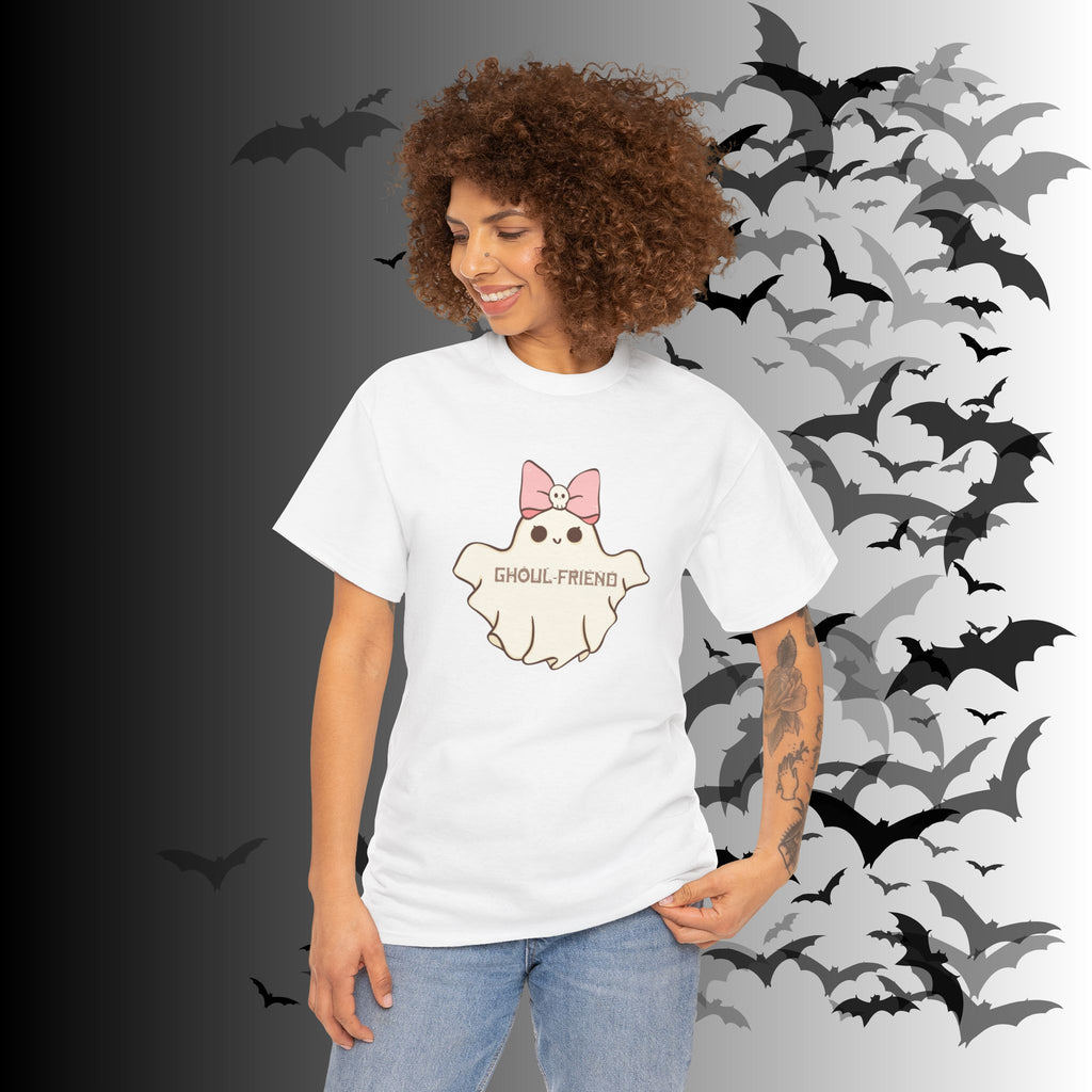 "Ghoul-Friend & Boo-Friend" Matching Ghost Couples T-Shirt — Halloween Matching Tee
