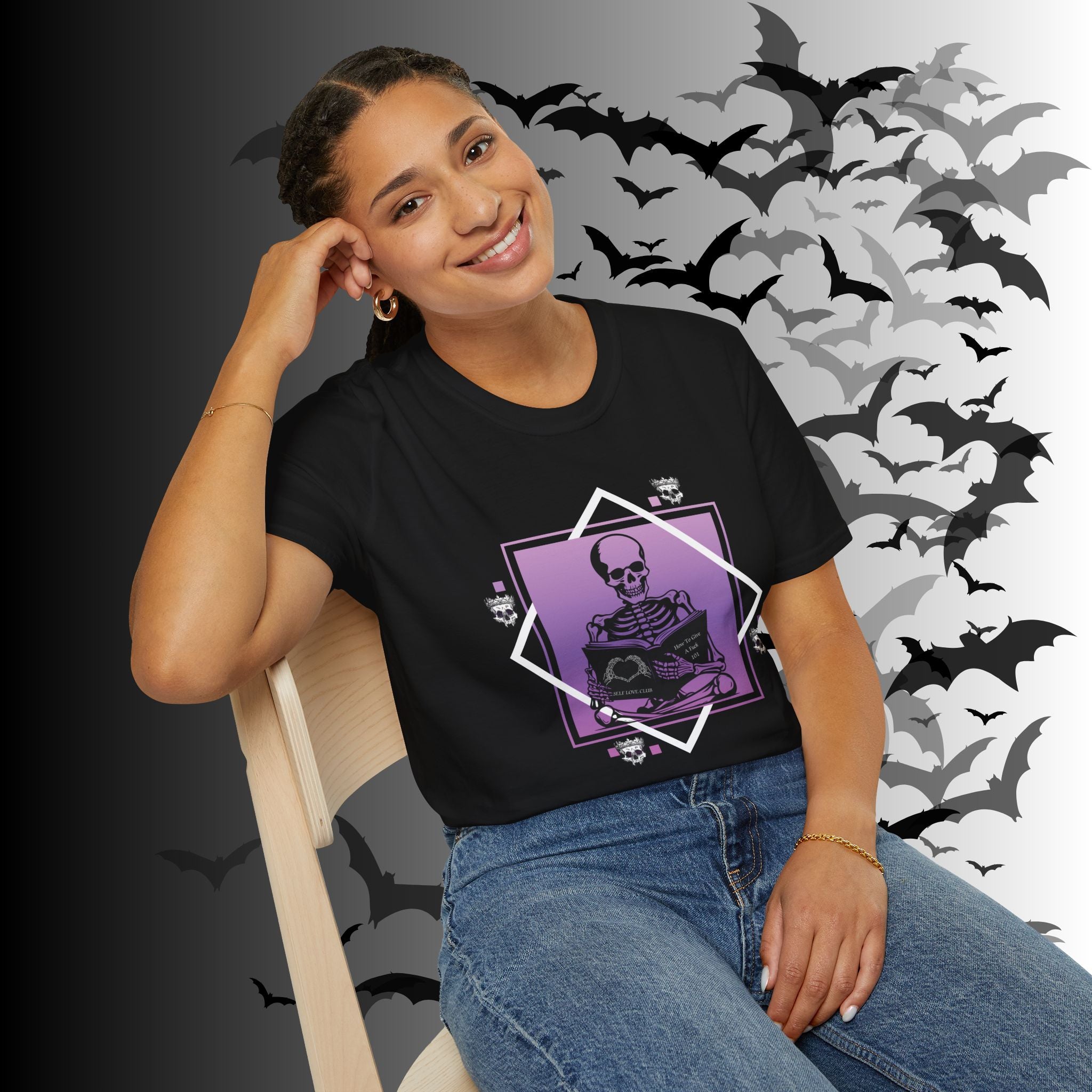 Gothic Skeleton Self Love Club T-Shirt — Dark Academia Graphic Tee