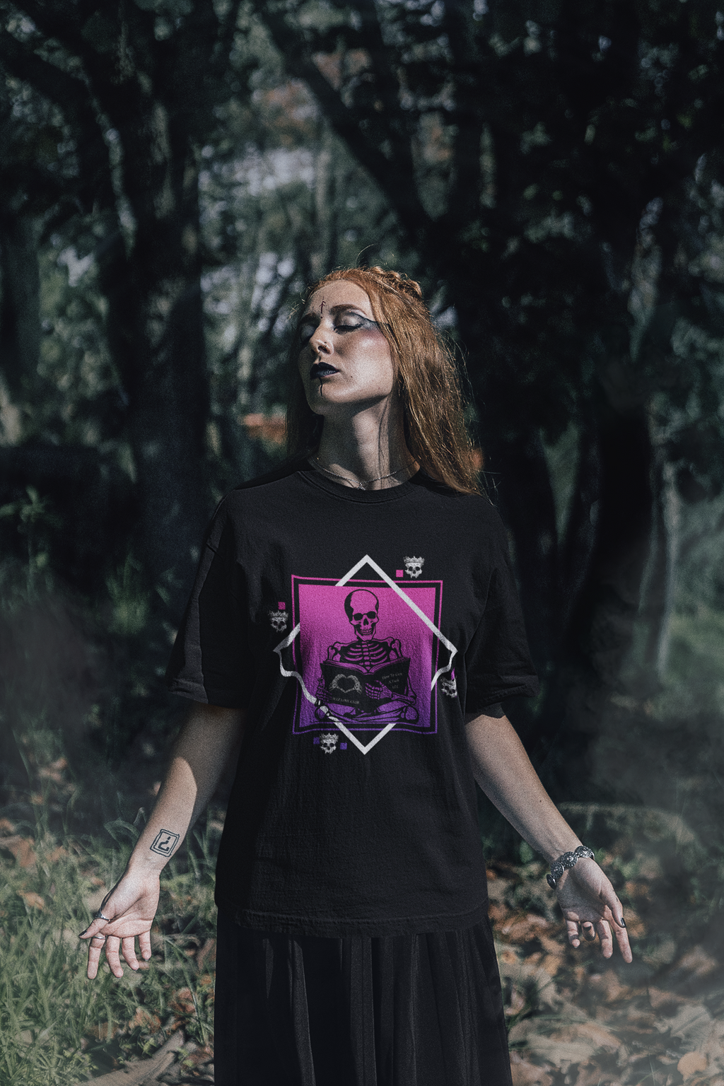 Gothic Skeleton Self Love Club T-Shirt — Dark Academia Graphic Tee